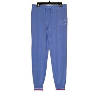 P.J. Salvage Choose Happy Light Blue Lounge Pant Jogger Soft Modal Women’s L